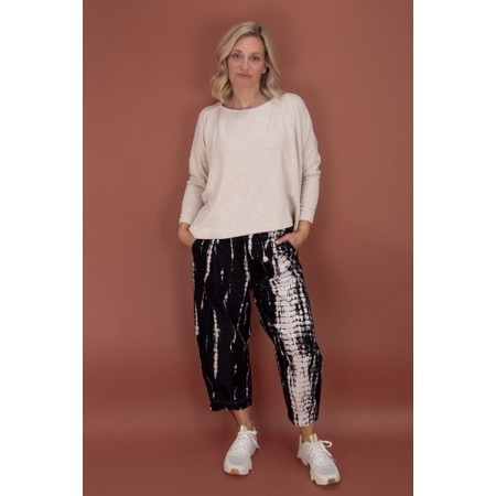 Mama B Bianco PR Nero Velvet Print Trouser - Black