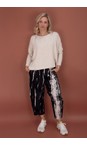 Mama B Nero Bianco PR Nero Velvet Print Trouser  