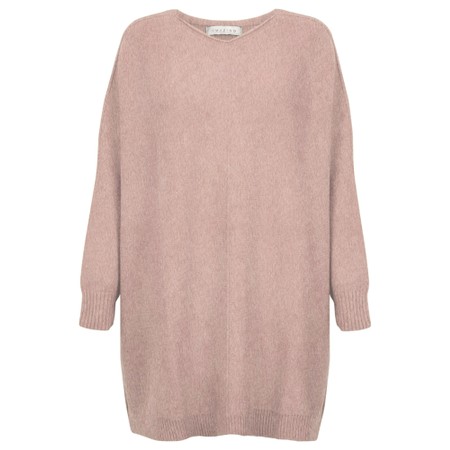 Amazing Woman Cassi X Antique Rose Round Neck Front Seam Knit - Pink