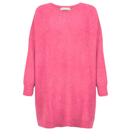 Amazing Woman Cassi X Azalea Round Neck Front Seam Knit - Pink