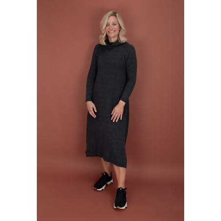 Mama B Tosca U Antracite Long Fleece Dress - Grey