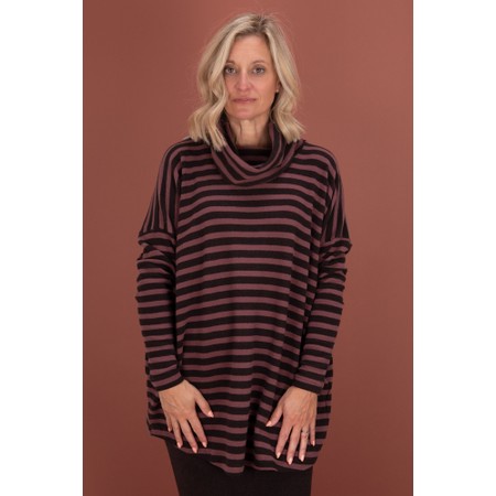 Mama B Bill R Riga Moro Stripe Fleece Jumper - Purple