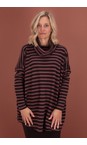 Mama B Riga Moro Oversized Bill R Riga Moro Stripe Fleece Jumper  