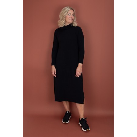 Mama B Tosca U Nero Long Fleece Dress - Black