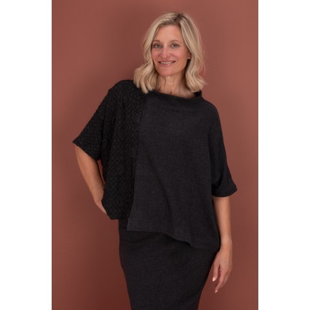 Mama B Nilla Insert Knit Top - Grey