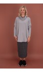 Mama B Riga Antracite Lilla R Stripe Fleece Skirt  