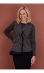 Mama B Nero Gevda JF Jacquard Frill Waistcoat  