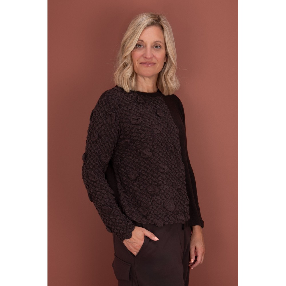 Mama B Deva Oversize Insert Knit Top Moro