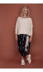 Mama B Nero Bianco PR Nero Velvet Print Trouser  