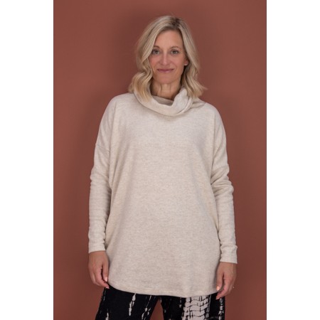 Mama B Oversized Bill U Lievito Plain Fleece Jumper - Off-White