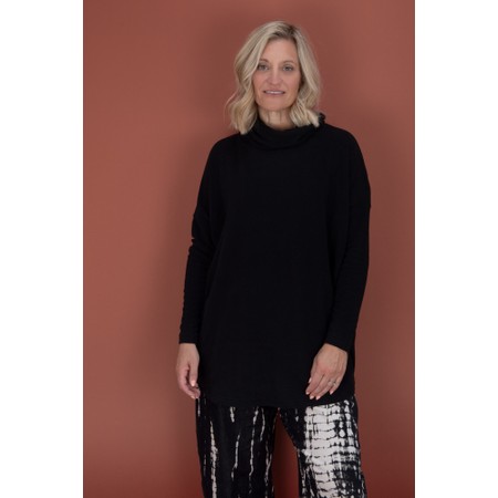 Mama B Bill U Plain Nero Fleece Jumper - Black