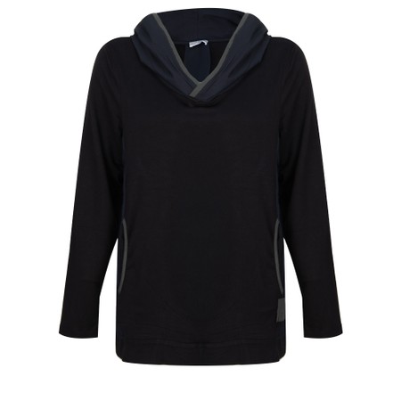 Naya Naya Contrast Trim Hooded Top - Green