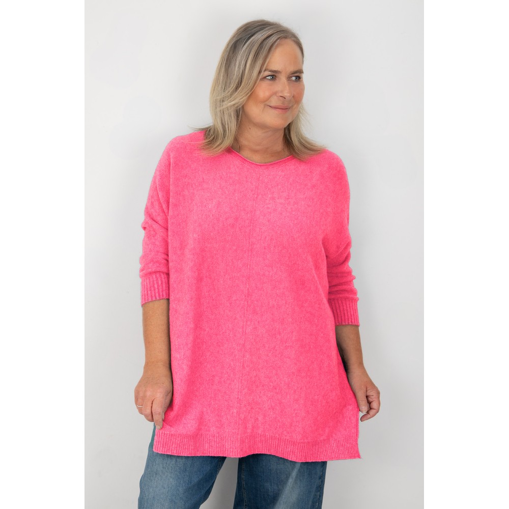 Amazing Woman Cassi X Azalea Round Neck Front Seam Knit Azalea