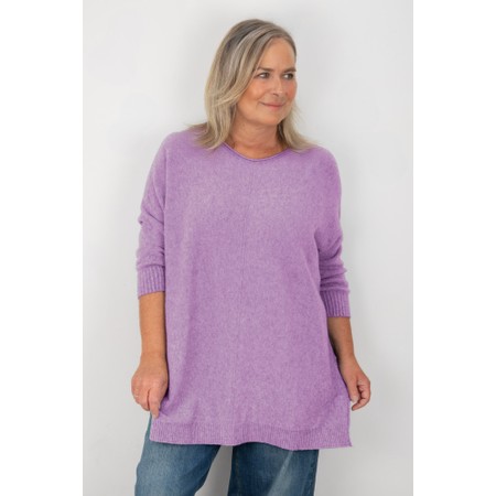 Amazing Woman Cassi X Lilac Round Neck Front Seam Knit - Purple