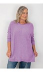 Amazing Woman Lilac Cassi X Lilac Round Neck Front Seam Knit  