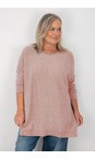 Amazing Woman Antique Rose Cassi X Antique Rose Round Neck Front Seam Knit  