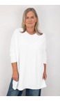 Amazing Woman White  Cassi X White Round Neck Front Seam Knit  