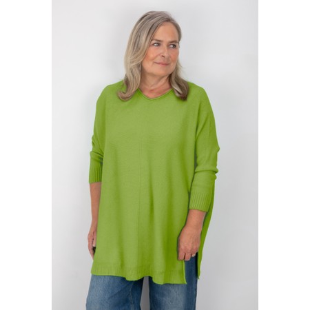 Amazing Woman Cassi X Mojito Green Round Neck Front Seam Knit - Green