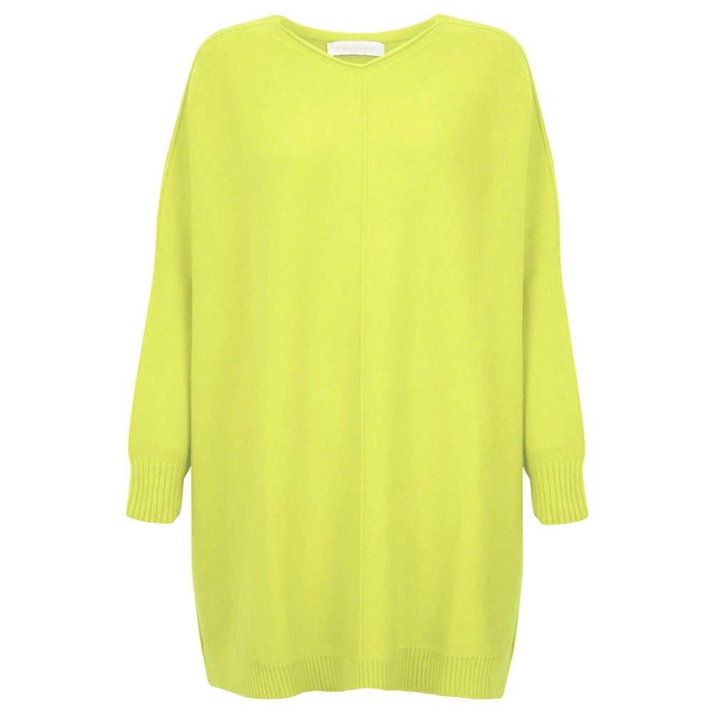 Amazing Woman Cassi X Pistachio Round Neck Front Seam Knit Pistachio