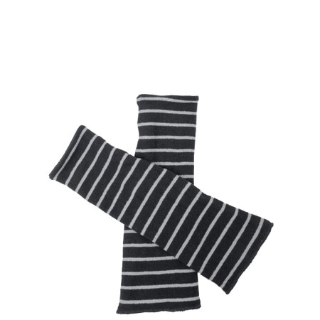 Mama B Cotto R Riga Antracite Wide Stripe Gloves - Grey