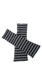 Mama B Riga Antracite Cotto R Riga Antracite Wide Stripe Gloves  