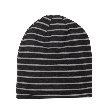 Mama B Kaki R Riga Antracite Stripe Fleece Hat - Grey