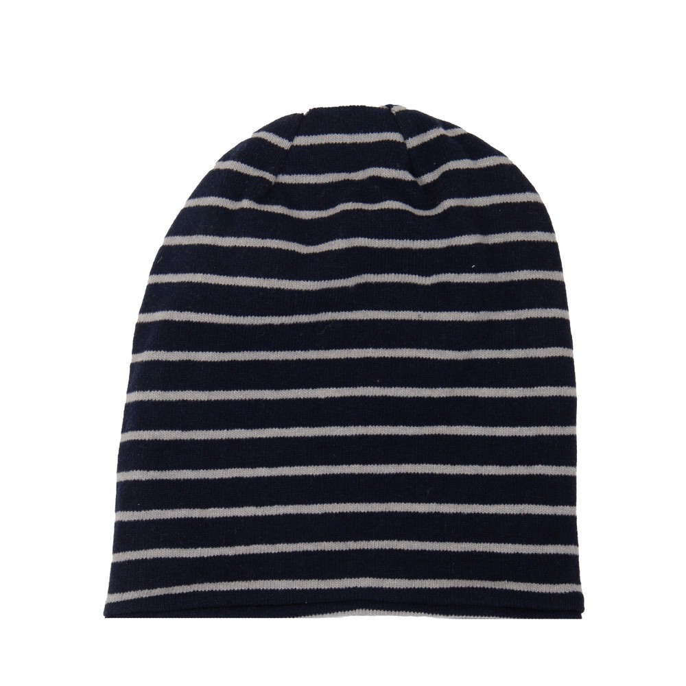 Mama B Kaki R Riga Notte Stripe Fleece Hat Riga Notte