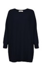 Amazing Woman Dark Navy Cassi X Dark Navy Round Neck Front Seam Knit  
