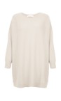Amazing Woman Ivory Cassi X Ivory Round Neck Front Seam Knit  
