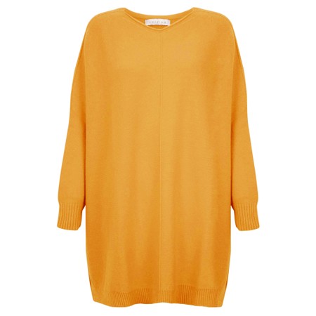 Amazing Woman Cassi X Mango Round Neck Front Seam Knit - Orange