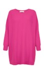 Cassi X Magenta Round Neck Front Seam Knit
