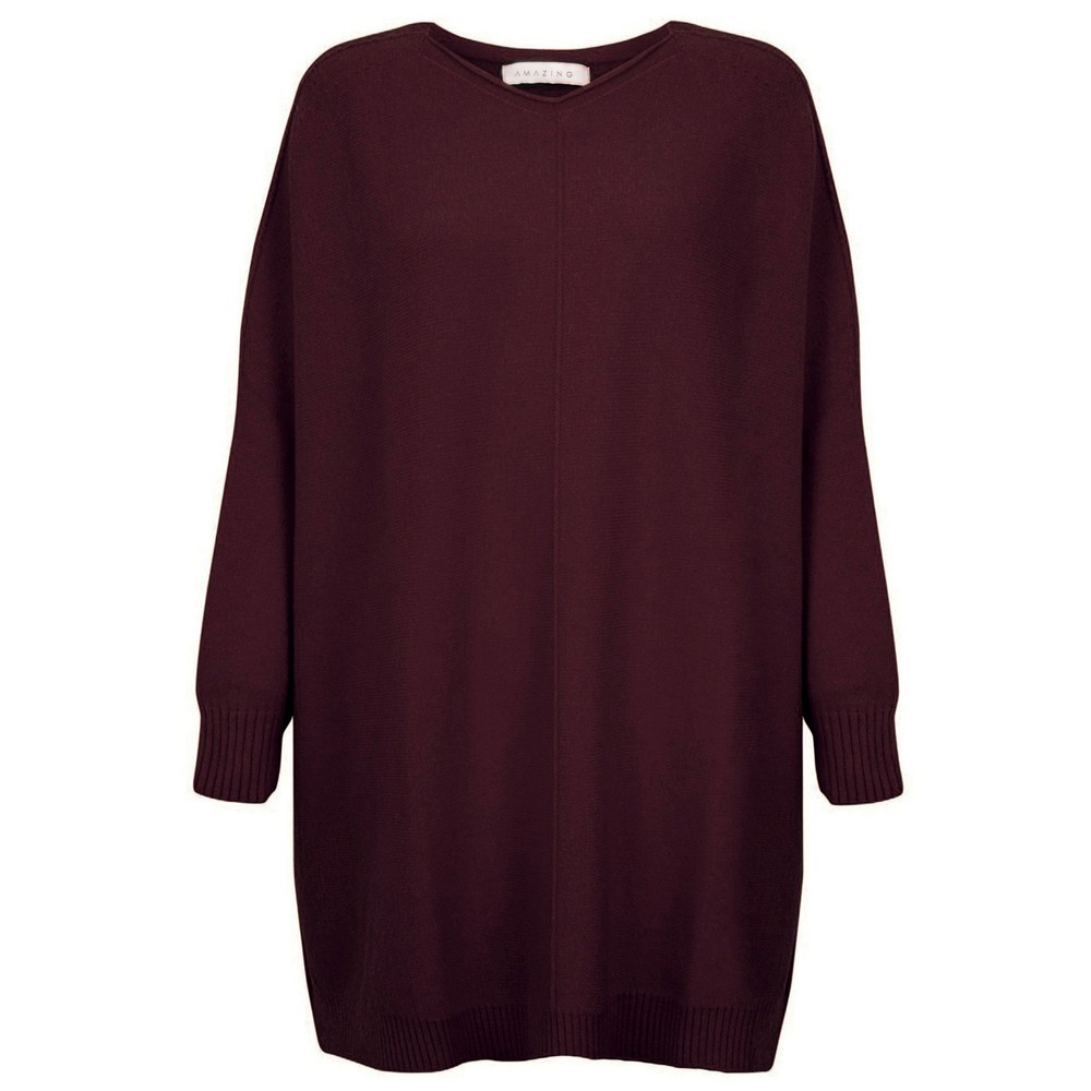 Amazing Woman Cassi X Mulberry Purple Round Neck Front Seam Knit Mulberry Purple
