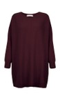 Amazing Woman Mulberry Purple Cassi X Mulberry Purple Round Neck Front Seam Knit  