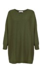 Amazing Woman Musch Olive  Cassi X Musch Olive Round Neck Front Seam Knit  