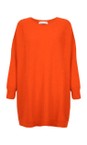 Amazing Woman Orange Cassi X Orange Round Neck Front Seam Knit  