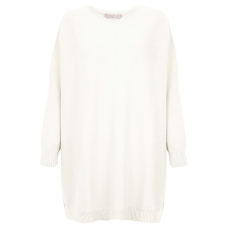 Amazing Woman Cassi X Panna Cream Round Neck Front Seam Knit - Off-White