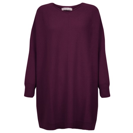 Amazing Woman Cassi X Plum Round Neck Front Seam Knit - Purple