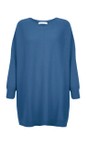 Amazing Woman Summer Blue Cassi X Summer Blue Round Neck Front Seam Knit  