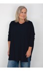 Amazing Woman Dark Navy Cassi X Dark Navy Round Neck Front Seam Knit  