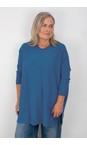 Amazing Woman Summer Blue Cassi X Summer Blue Round Neck Front Seam Knit  