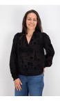 Tazzin Tale Black Light Blouse