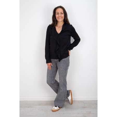 InWear Auda Black Ruffle Blouse - Black