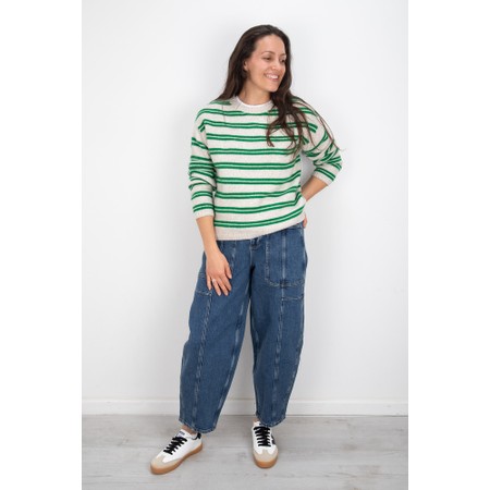 Mos Mosh Amazon Khai Two Stripe Knit Jumper - Blue