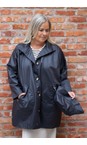Pret Pour Partir Blue/Black Filo Blue/Black Cow Waterproof Coat With Detachable Hat  