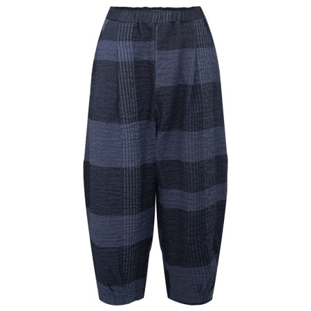 Mama B Bianco S Notte Check Trouser - Blue