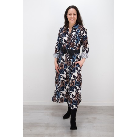 Foil On The Strip Shirt Dress - Multicoloured