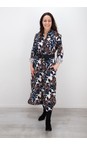 Foil New Leaf On The Strip Shirt Dress  
