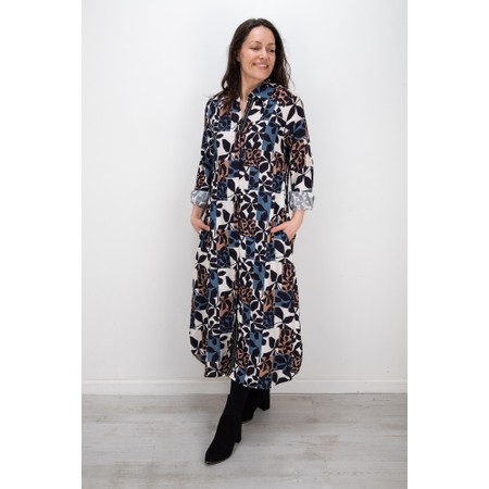Foil On The Strip Shirt Dress - Multicoloured