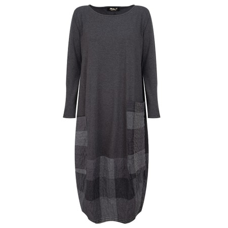 Mama B Metti Woven Check Insert Dress - Grey