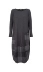 Mama B Antracite Metti Woven Check Insert Dress  